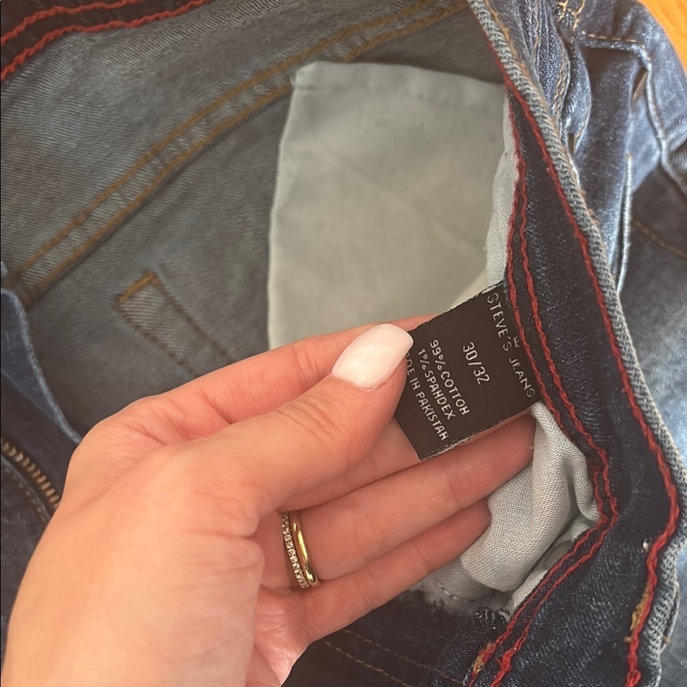 Blue Slim Fit Jeans with Vintage Fading - Picture 2 of 4
